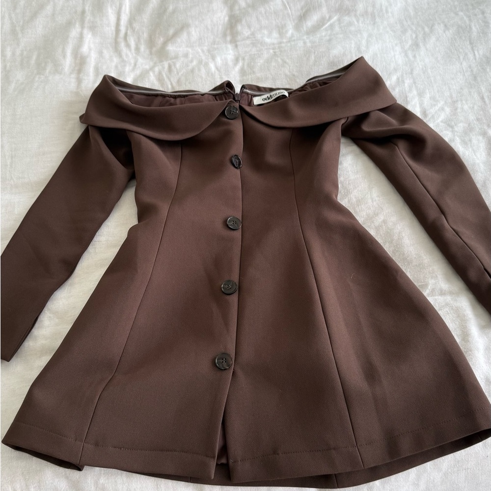 The Ultimate Muse Button Up Mini Dress | Chocolate Brown